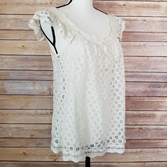 Pinky Lace Tank Top Size Large - Picture 2 of 7